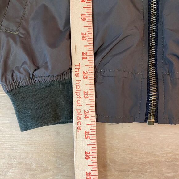 Topman Jacket Mens XS Olive Green Full Zip Windbreaker Performance Elastic Waist - Picture 6 of 10